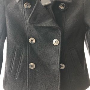 Pea coat wool 3/4 sleeves